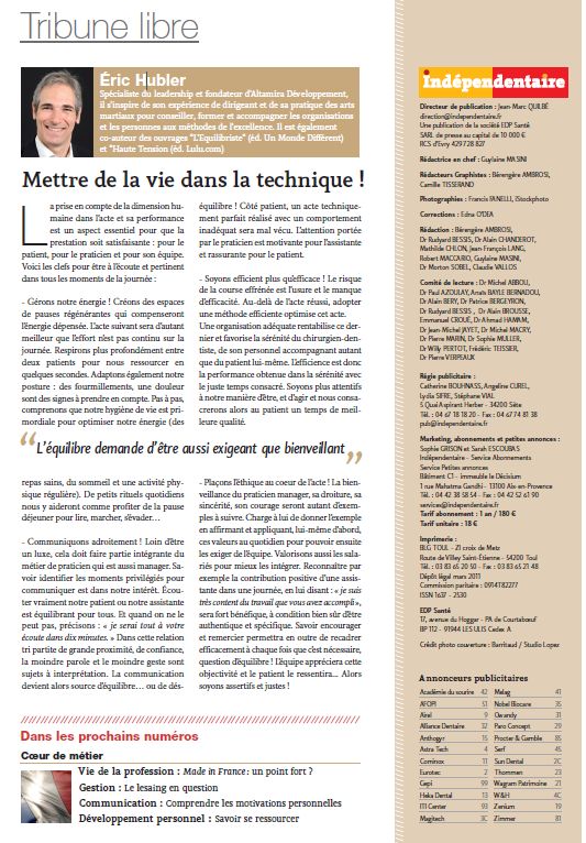 2_Article_magazine_indepenDentaire_Mettre_de_la_vie_dans_la_technique_fevrier_2012